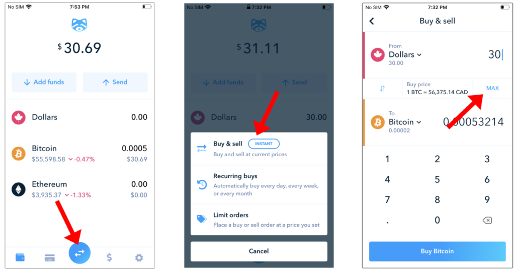 Buy Bitcoin on Shakepay
