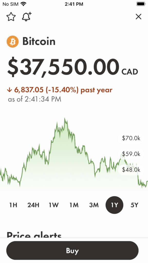 Best App - Bitcoin Wealthsimple