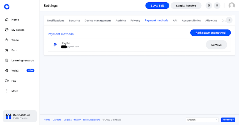 Coinbase PayPal Canada