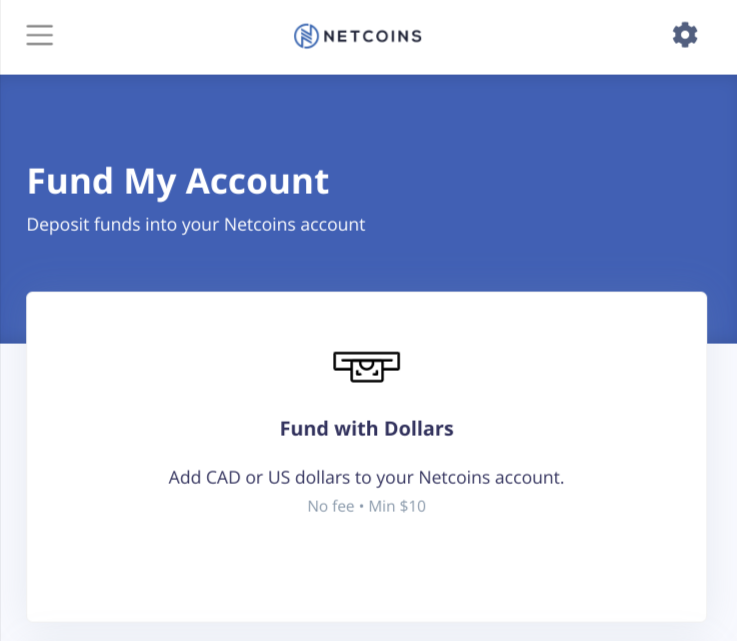 Netcoins Interac e=Transfer