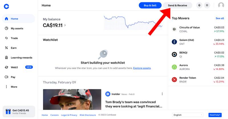 Coinbase Dashboard
