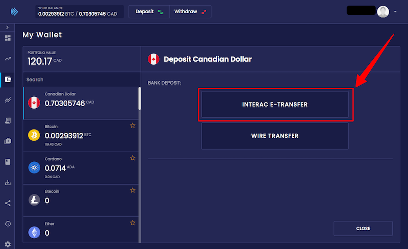 NDAX Wallet Canada Interac E-Transfer