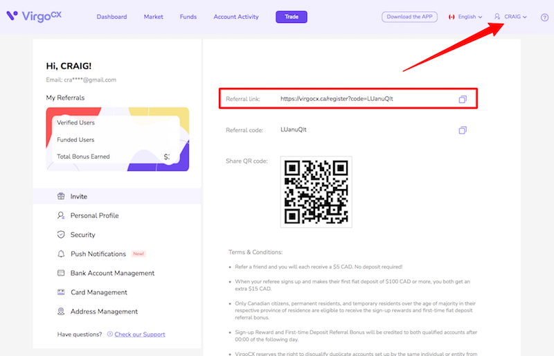 VirgoCX Referral Code HOW TO
