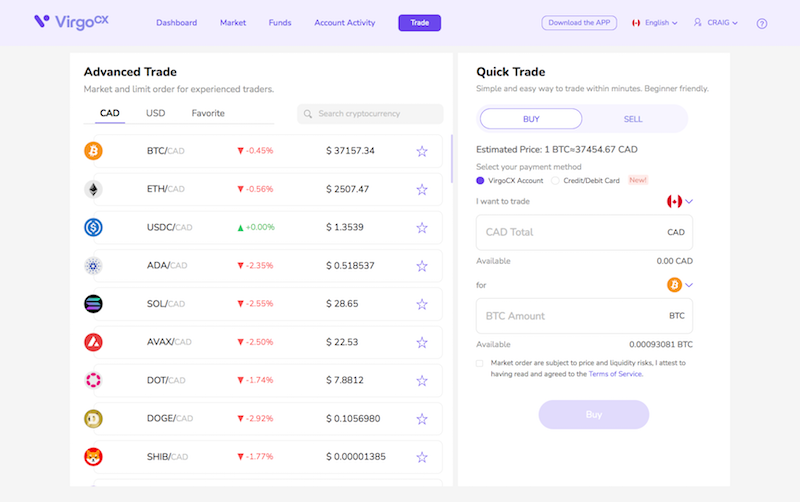 VirgoCX Dashboard