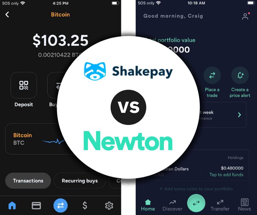 Shakepay vs Newton